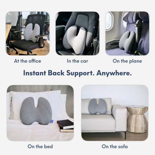 Cojín Lumbar Lab Extra Denso Ergonómico Gris