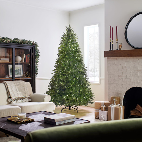 Árbol De Navidad Artificial Preiluminado 2.26 M Luces Led Mu