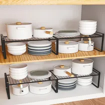 Comprar  Juego De 2 Repisas Expandibles Para Gabinete, Apilables, Or