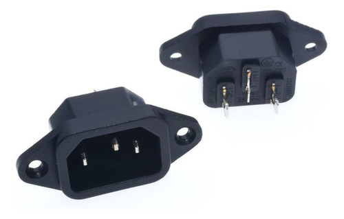 Conector C14 Macho Chasis  3pines 10a 250v