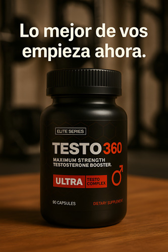 Testo 360 Black Musculacion Y Virilidad Natural 90 Capsulas Sin Sabor