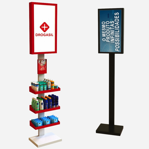 Totem Digital Prateleira Midia Tv 32 Sem Personalização