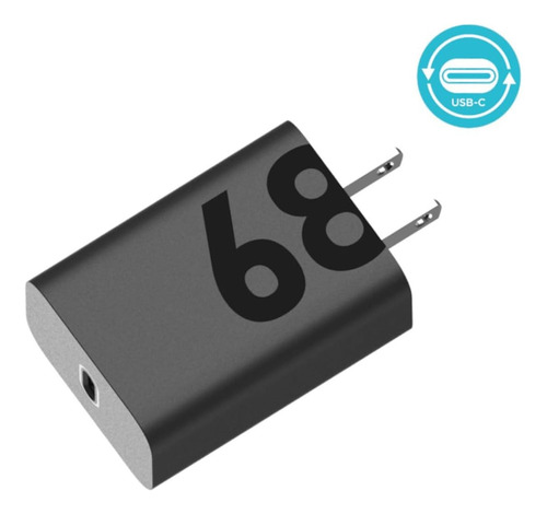 Cargdor Motorola 68w Turbo Incluye Cable Tipo C A Tipo C Negro