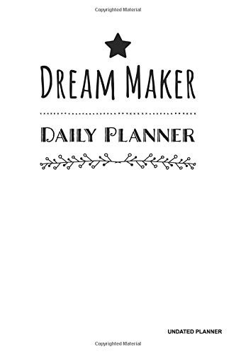 Dream Maker Daily Planner Undated Planner White, Vision Boar