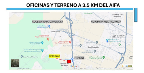 Renta De Oficinas Con Terreno A 3.5 Km Del Aifa