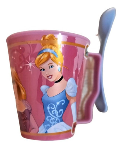 Taza Mug Infantil Con Cuchara Disney Avon