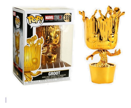 Funko Pop Dancing Groot #378 Cromado Gold Avengers