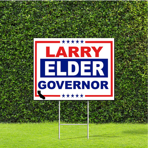 Designthatsign Letrero Larry Elder California Governor Race