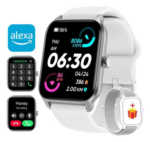 Smartwatch 1.8'' Reloj Inteligente Bluetooth Llamada Alexa