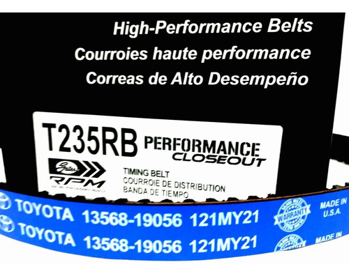 Correa Tiempo Corolla Baby Camry Pantallita 1.8 121 Dientes