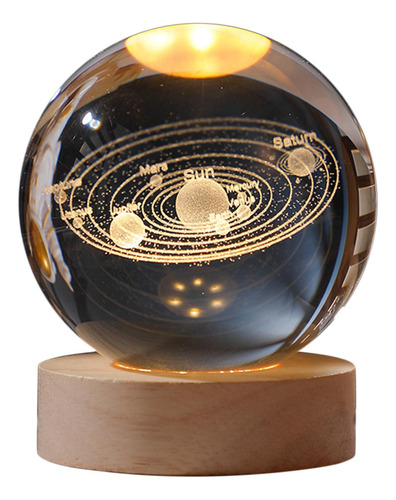 Lámpara De Noche Con Bola De Cristal De 60 Mm Con Base Para