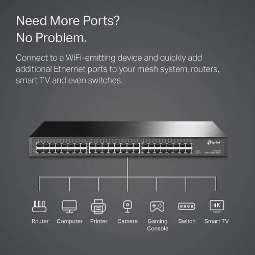 Switch Tp-link Tl-sg1048 Rack 48 Puertos Gigabite