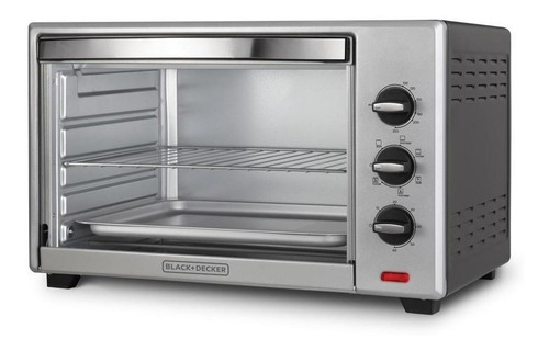 Imagen 2 de 2 de Horno de mesa eléctrico Black+Decker TO4500 43L plateado 220V