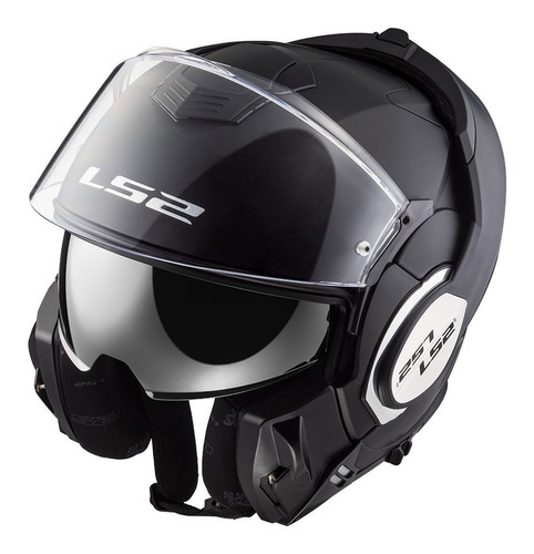 Casco Abatible Negro Mate Ls2 Valiant Ece2205 S A 3xl Pinloc