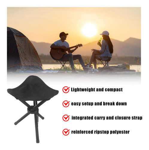 Taburete Plegable De Viaje Para Camping Y Playa