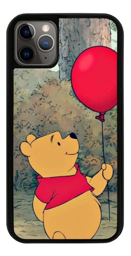 Funda Uso Rudo Tpu Para iPhone Winnie Pooh Oso Globo Rojo