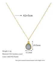 Comprar Collar De Lapislázuli Chapado En Acero Inoxidable De 18 Quil