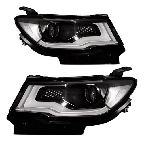 Par Farol Compass 17 A 21 Eletrico Com Motor Com Xenon E Led