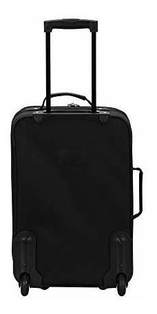 Maleta De Viaje 2 Ruedas Con Equipaje Mano Color Negro 2 Pz