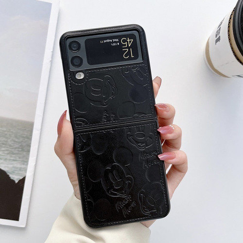 Funda Capa Mickey Leather Para Galaxy Z Flip 5 4 3 6 Z Flod 2 3 4 5 6 Find N2 N3 X Flip Xiaomi Mixflip Mix Flip