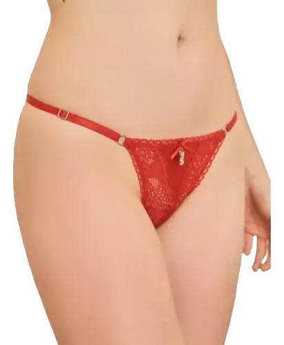 Tanga Less Sexy Encaje Rojo Play Boy Art 2410