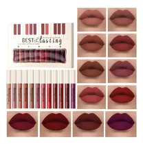 Comprar Labiales 12 Colores Labiales Mate Larga Duracion Brillo De