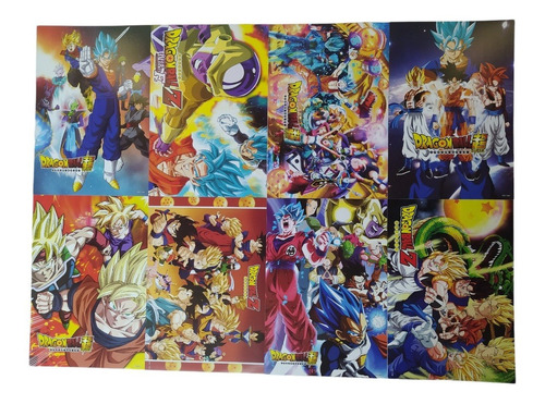 Set De 8 Posters Dragon Ball Z Dbz Cada Uno Mide 42x29cm 