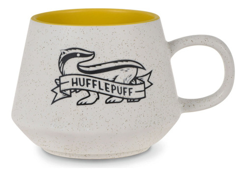 Taza Retro Hufflepuff Harry Potter Cerámica Hallmark Color Amarillo