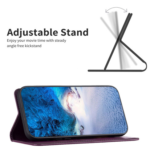 Funda Tipo Cartera Con Ranura Para Tarjetas De Piel Abatible