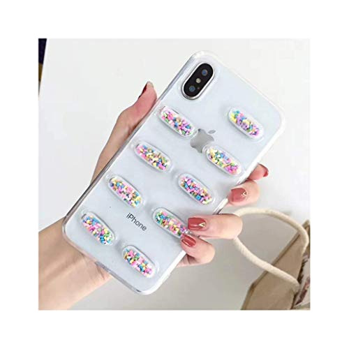 Mezclador iPhone XS Max Capsule Case, 3d Cute Capsule Pills