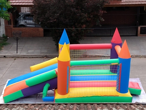 Imagen 6 de 8 de Castillo Inflable 3x6.5 Con Redes Tobogán Y Turbina Nuevo.