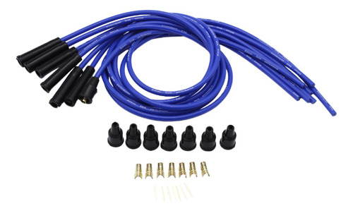 Aa Cables De Bujía Azules De 8 Mm Ht Para Automóviles