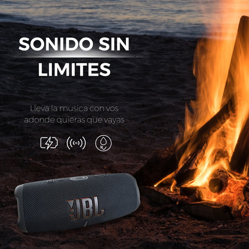 Parlante Jbl Charge 5 Portatil Bluetooth Waterproof Rojo Negro