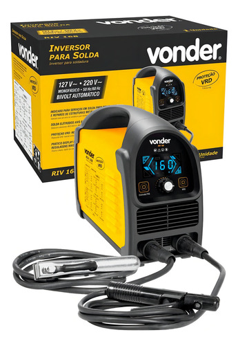 Máquina De Solda Inversora Vonder Riv168 Cor Amarelo/Preto Frequência 50 Hz/60 Hz