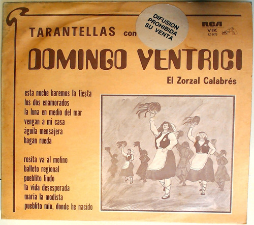 Tarantelas Con Domingo Ventrici Vinilo Excellent