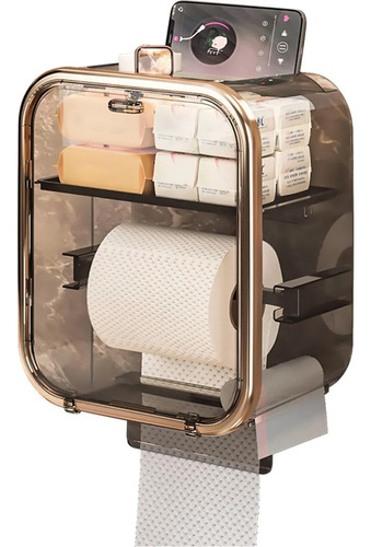 Suporte Porta Papel Higiênico Com Fixação Organização Design