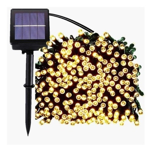 Guirnalda Con Panel Solar 12 Metros,  100 Luces Led