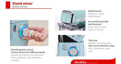 Ayudante Cocina Batidora Pedestal Procesador Pasta Decakila