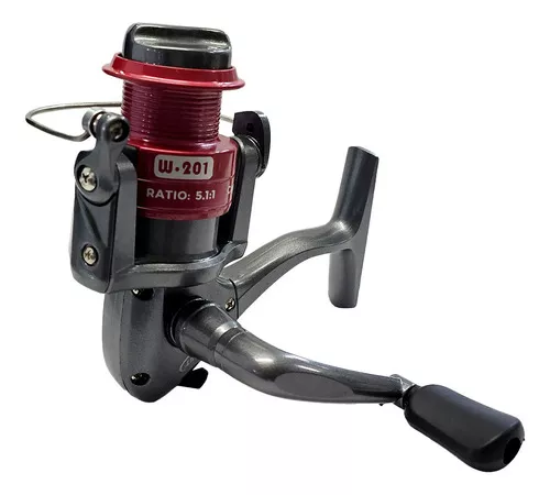 Reel Carrete Pesca Pescar Frontal Linnhue 8kg Río Mar Agua Color Negro