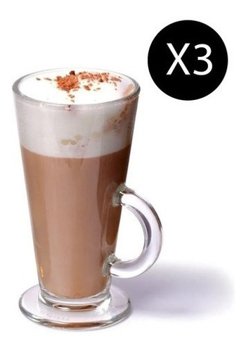 Imagen 1 de 5 de Jarro Cafe Capuchino/submarino Mug 280 Ml X3 U. Sheshu Home