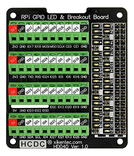 Sombrero De Placa De Ruptura Hcdc Rpi Gpio Y Bloque De Termi