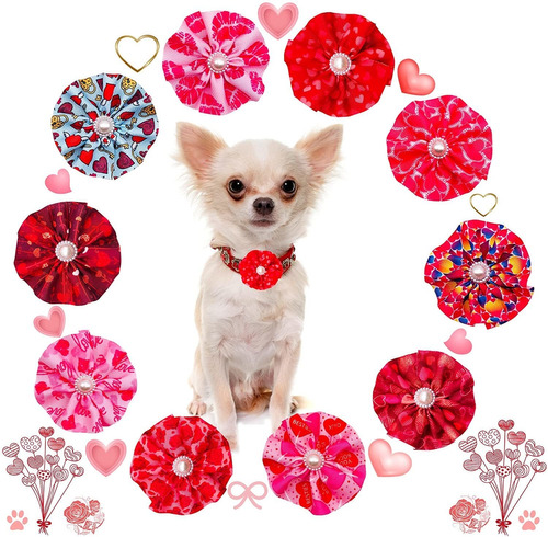 10 Collares Para Perros Pequeños Con Flores Rosas Con ...