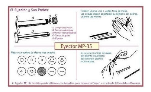 Imagen 6 de 9 de Eyector Mp35 Parpen Con 49 Discos Plásticos