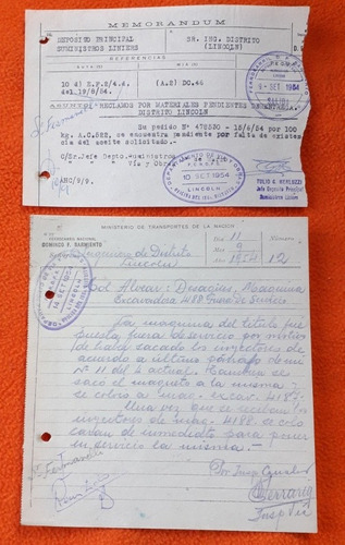 Telegramas Del Ferrocarril Sarmiento De Estación Lincoln 