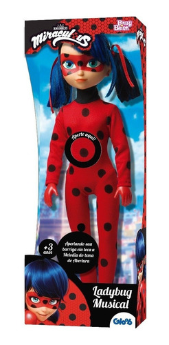 Boneca Miraculous Lady Bug Musical 45 Cm Baby Brink