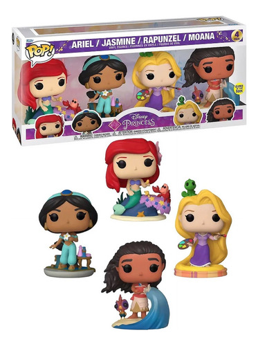 Funko Pop Princesas 4pz Disney Figuras 