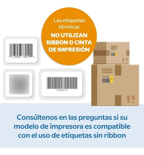 Etiquetas Mercado Libre Correo Argentino 50x25mm 12 Rollos