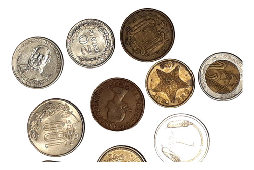 Monedas Extranjeras Mundiales X 10 Distintas No Repetida Lo9