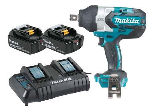 Chave De Impacto 2 Baterias 18v 5ah 3/4 Dtw1001 Biv Makita