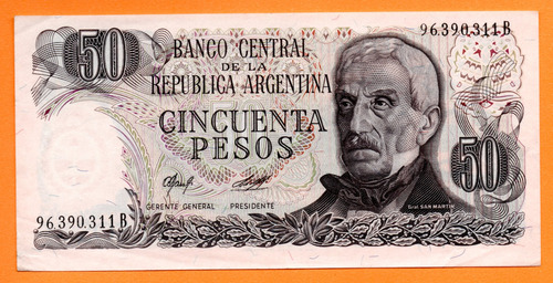 Billete 50 Pesos Ley, Bottero 2380, Año 1978 Exc